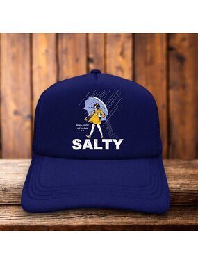 All These Flavors And You Choose To Be Salty Mens Trucker Hat Sarcasm Parody Cap
